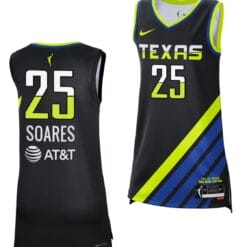 Stephanie Soares Jersey Rebel Edition Dallas Wings College Basketball 2023 WNBA Draft Black #25