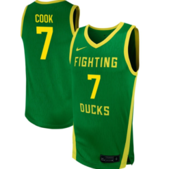 Supreme Cook Jersey #7 Oregon Ducks NIL Basketball Green