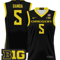 Alternative view of TJ Bamba Jersey #5 Oregon Ducks 2024 Lightweight Basketball