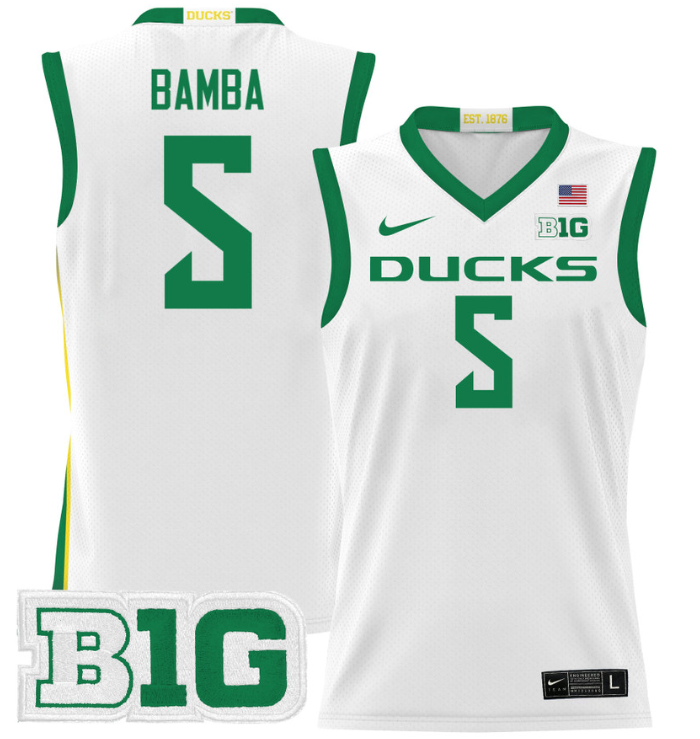 TJ Bamba Jersey #5 Oregon Ducks 2024 Lightweight Basketball - Image 4
