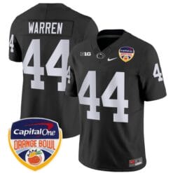 Alternative view of Tyler Warren Jersey #44 Penn State Orange Bowl Patch Stitched Alternate Football