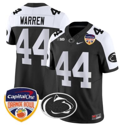 Tyler Warren Jersey #44 Penn State Orange Bowl Patch Stitched Alternate Football