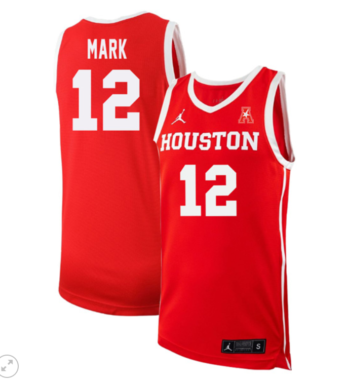 Tramon Mark Jersey #2 Houston Cougars College Basketball Stiched Red