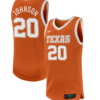 Tre Johnson Jersey #20 Texas Longhorns NIL Basketball Texas Orange