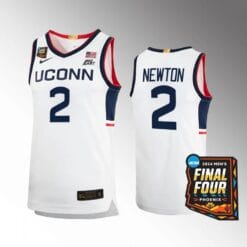 UConn Huskies #2 Tristen Newton Jersey 2024 NCAA March Madness Final Four White