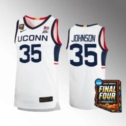 UConn Huskies #35 Samson Johnson Jersey 2024 NCAA March Madness Final Four Jersey