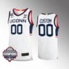 Custom UConn Huskies Jersey Name, Number 2024 NCAA Basketball National Champions White