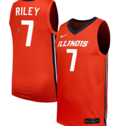 Will Riley Jersey #7 Illinois Fighting Illini NIL Basketball Orange