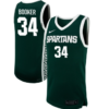 Xavier Booker Jersey #34 Michigan State Spartans NIL Basketball Green