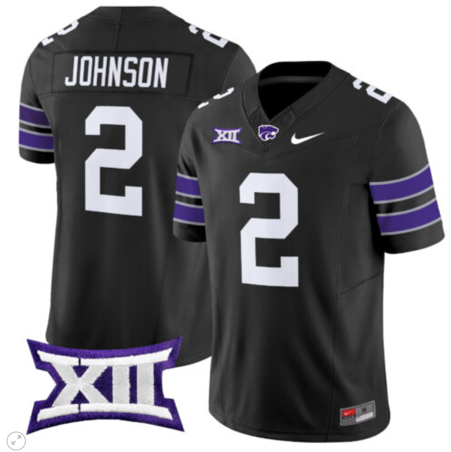 Avery Johnson Jersey #2 Kansas State Wildcats Vapor Limited Football All Stitched Alternate - Image 5