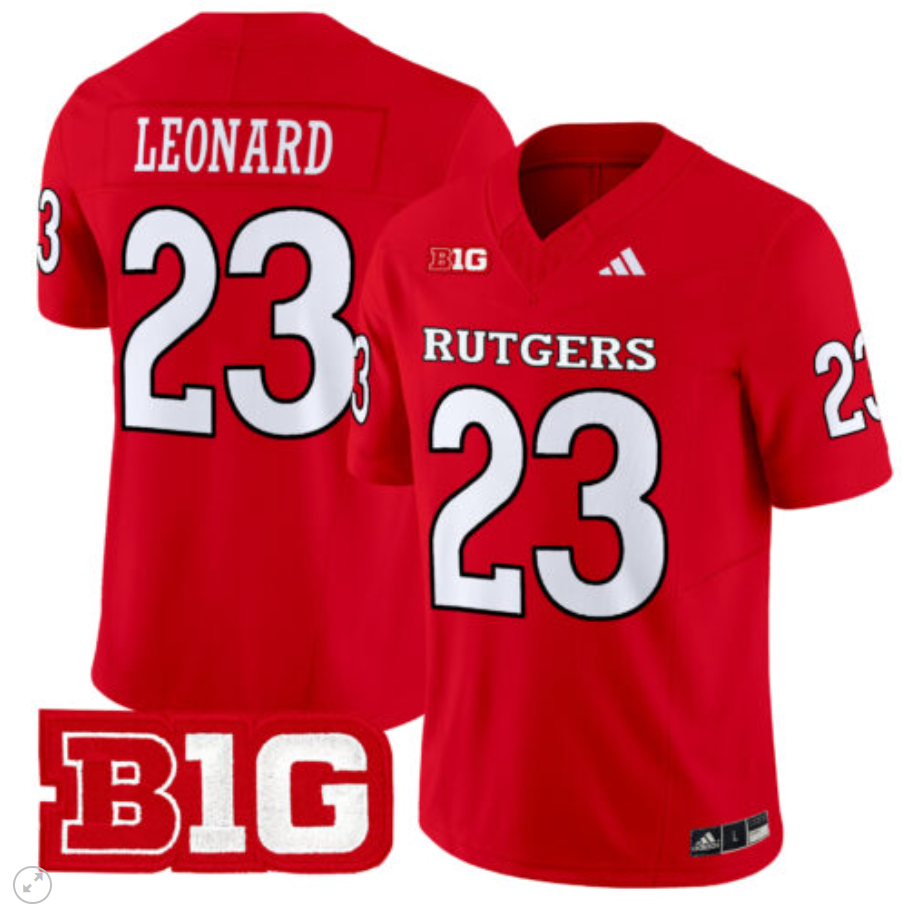 Brian Leonard Jersey #23 Rutgers Scarlet Knights Vapor Limited Football Stitched Alternate - Image 3