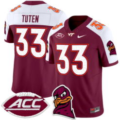 Bhayshul Tuten Jersey #33 Virginia Tech Hokies Vapor Limited College Football Stitched Alternate