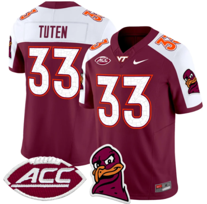 Bhayshul Tuten Jersey #33 Virginia Tech Hokies Vapor Limited College Football Stitched Alternate