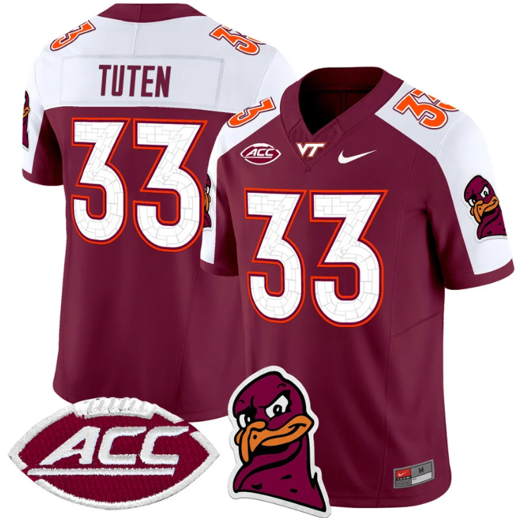 Bhayshul Tuten Jersey #33 Virginia Tech Hokies Vapor Limited College Football Stitched Alternate