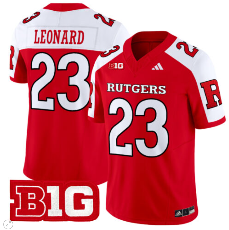 Brian Leonard Jersey #23 Rutgers Scarlet Knights Vapor Limited Football Stitched Alternate - Image 4