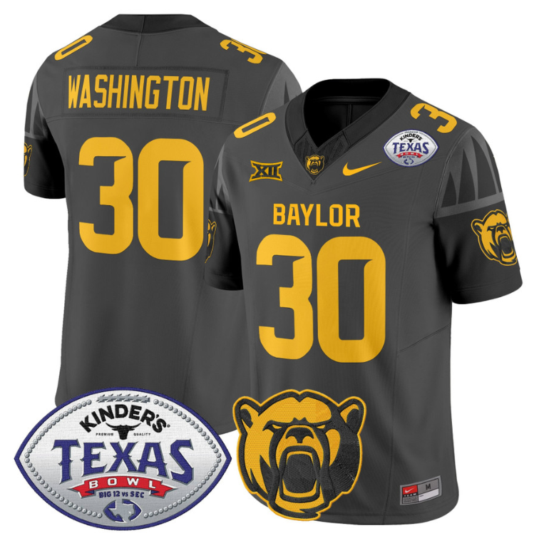 Bryson Washington Jersey #30 Baylor Bears 2024 Texas Bowl Football Alternate - Image 5
