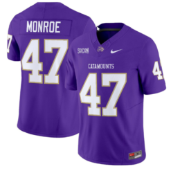 Blue Monroe Jersey #47 Western Carolina Catamounts Football Purple