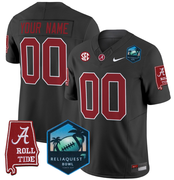 Custom Alabama Crimson Tide Jersey 2025 ReliaQuest Bowl Patch Football Alternate - Image 6