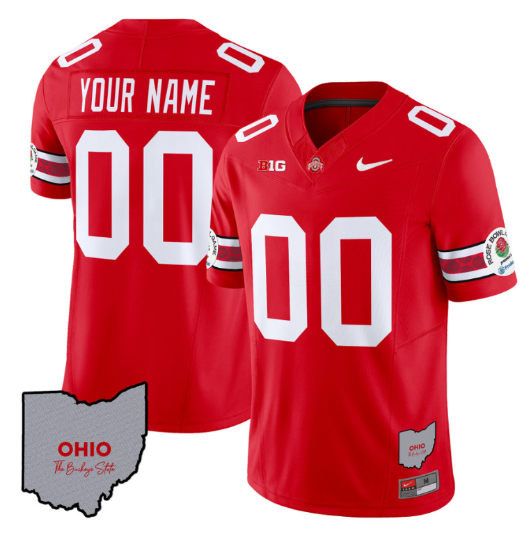 Custom Ohio State Buckeyes Jersey Rose Bowl Vapor Football Stitched V3 - Image 5