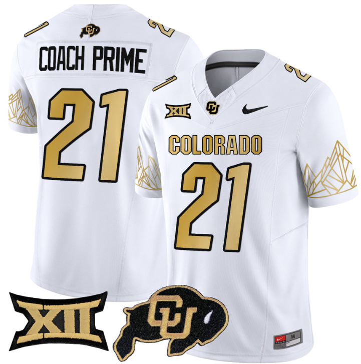 Coach Prime Jersey #21 Colorado Buffaloes Vapor Limited Football All Stitched - Image 4