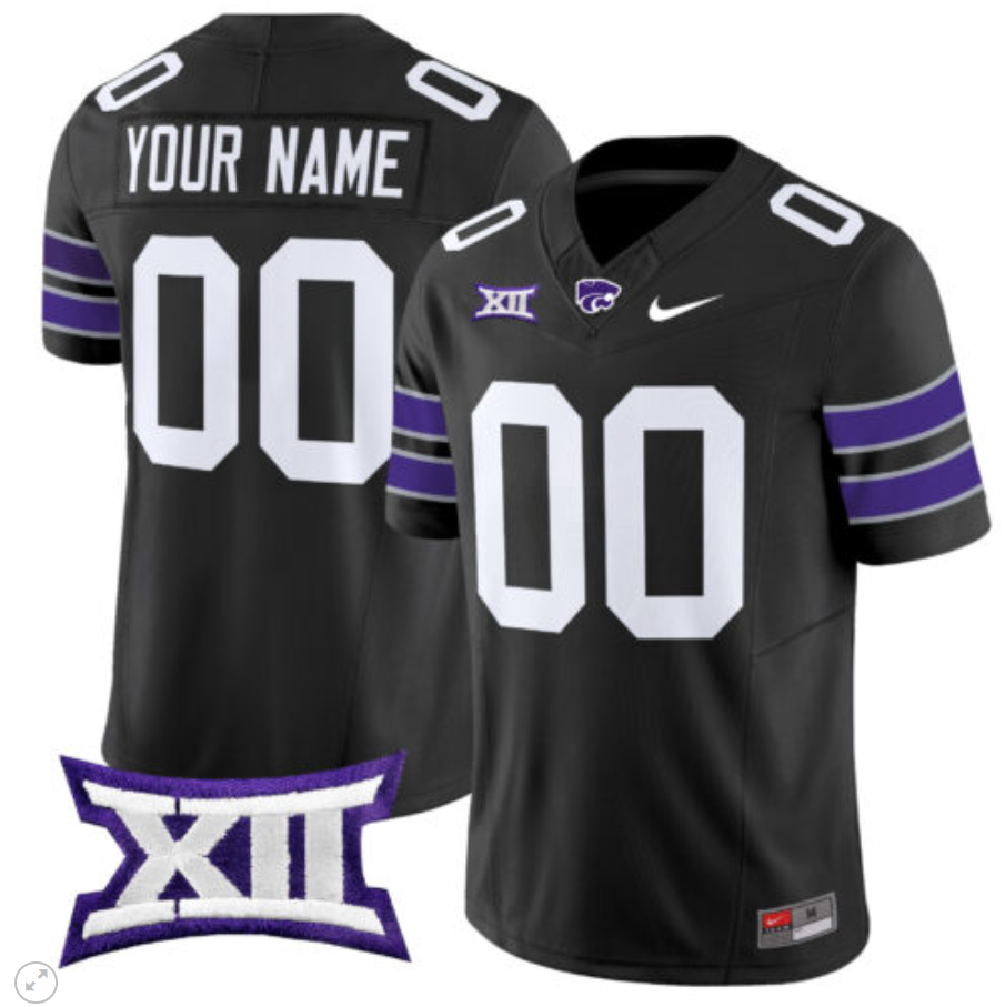 Custom Kansas State Wildcats Jersey Name and Number Vapor Limited Football All Stitched Alternate - Image 5