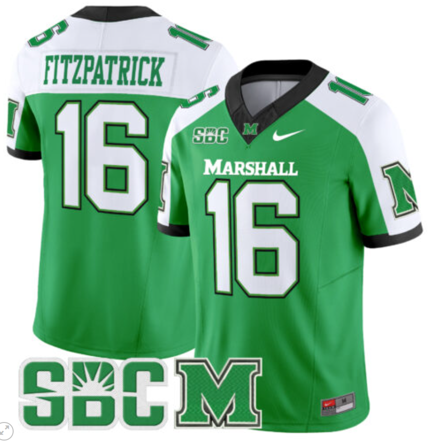 Christian Fitzpatrick Jersey #11 Marshall Thundering Herd Vapor Limited Football All Stitched Alternate - Image 4
