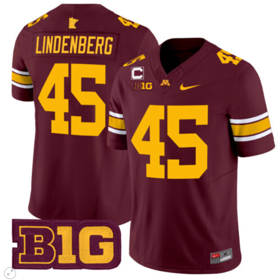 Cody Lindenberg Jersey #45 Minnesota Golden Gophers Vapor Limited Football All Stitched - Image 6