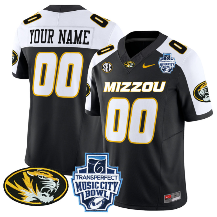 Custom Missouri Tigers Jersey 2024 Music City Bowl Football Alternate