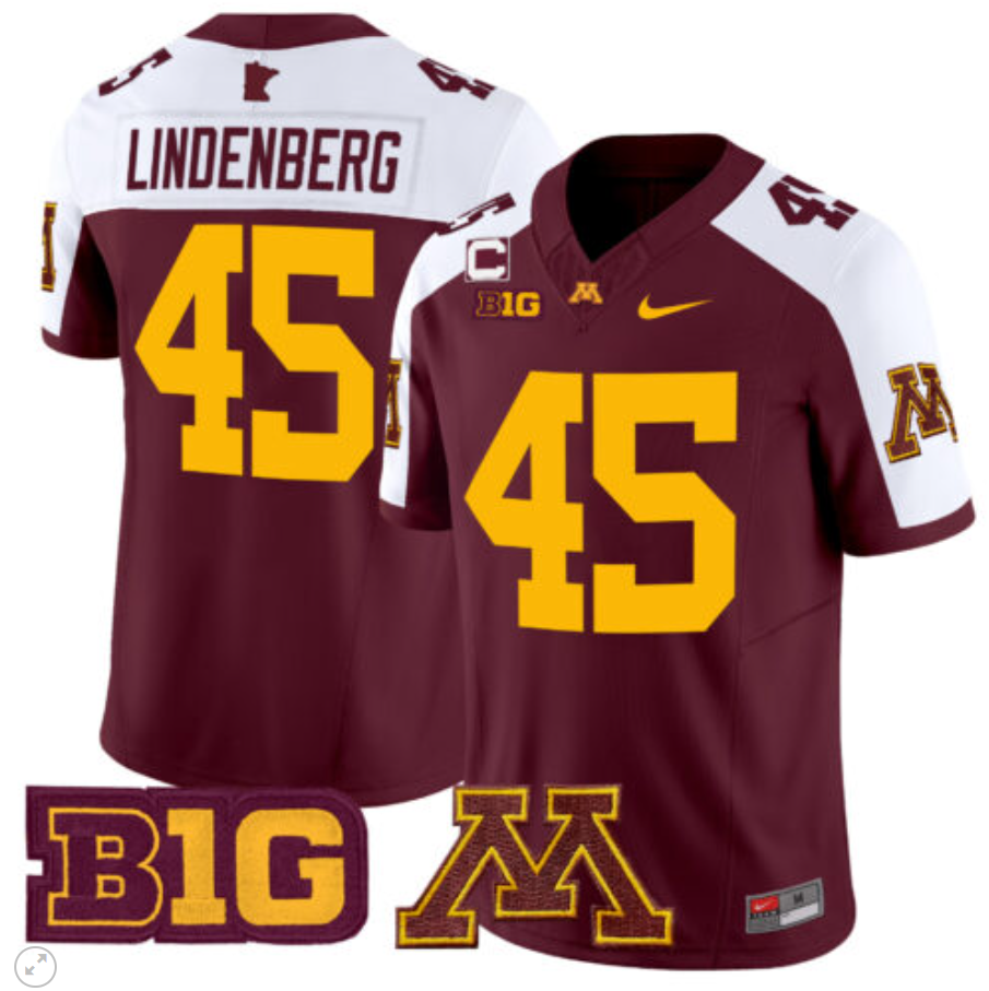 Cody Lindenberg Jersey #45 Minnesota Golden Gophers Vapor Limited Football All Stitched - Image 2