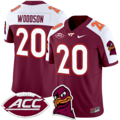 Caleb Woodson Jersey #20 Virginia Tech Hokies Vapor Limited College Football Alternate Stitched