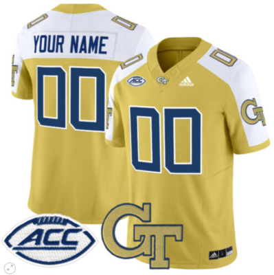Custom Georgia Tech Yellow Jackets Jersey Name and Number Vapor Limited Football Alternate