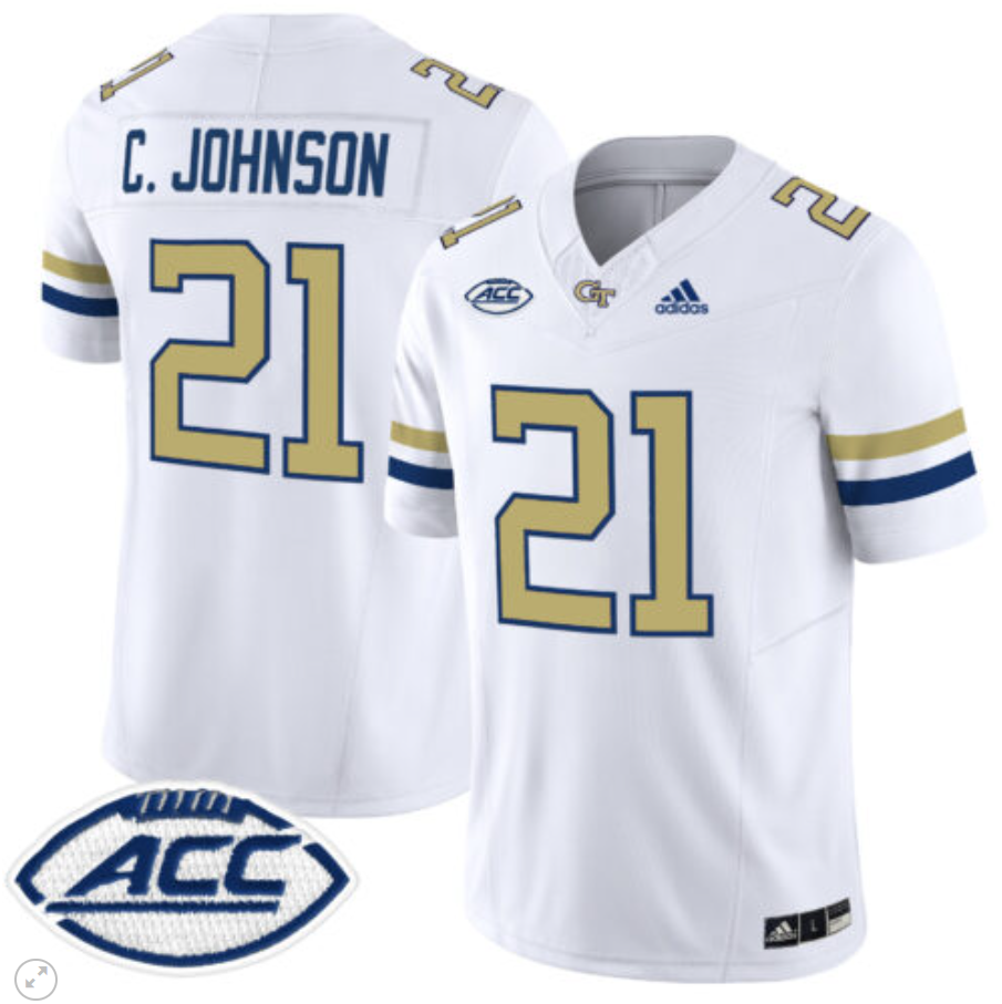 Calvin Johnson Jersey #21 Georgia Tech Yellow Jackets Vapor Limited Football Alternate Stitched - Image 2