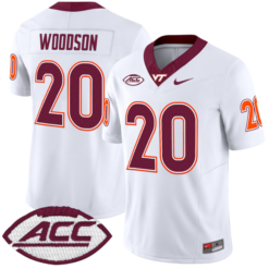 Alternative view of Caleb Woodson Jersey #20 Virginia Tech Hokies Vapor Limited College Football Alternate Stitched