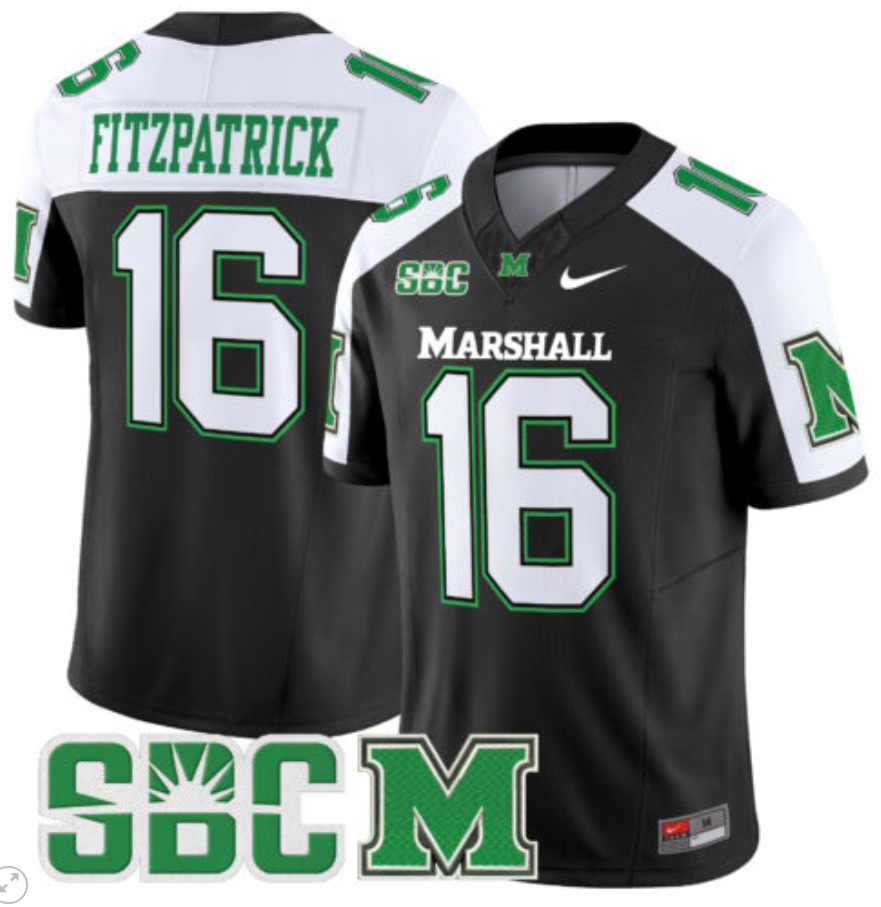 Christian Fitzpatrick Jersey #11 Marshall Thundering Herd Vapor Limited Football All Stitched Alternate
