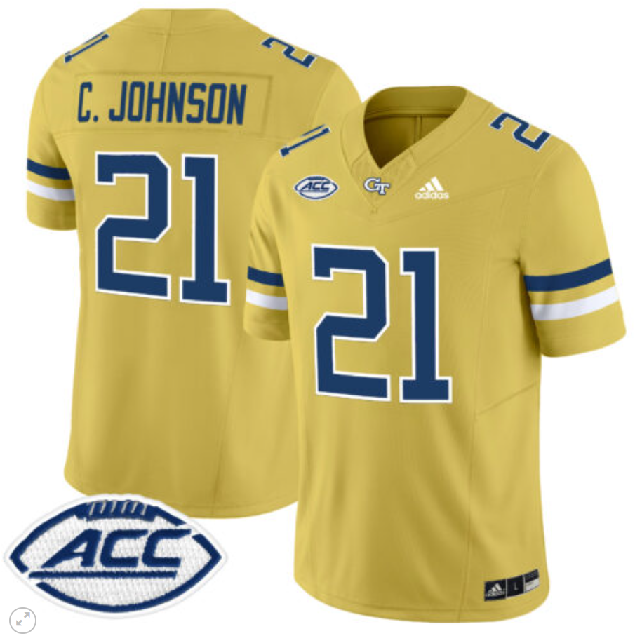Calvin Johnson Jersey #21 Georgia Tech Yellow Jackets Vapor Limited Football Alternate Stitched - Image 5