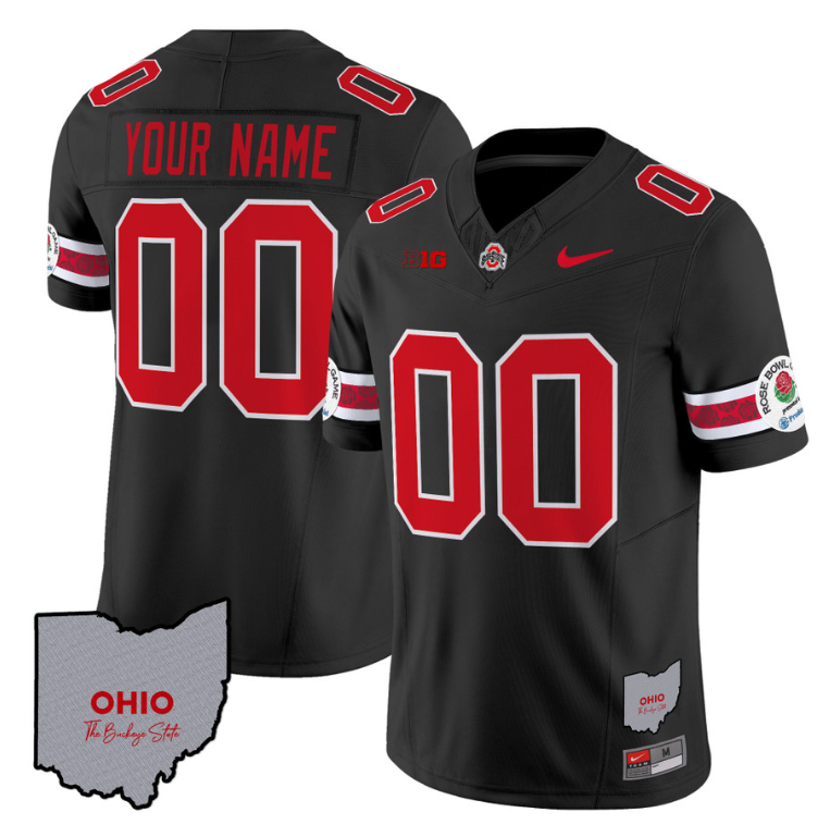 Custom Ohio State Buckeyes Jersey Rose Bowl Vapor Football Stitched V3