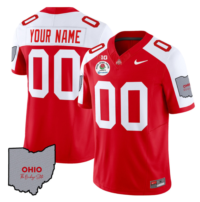 Custom Ohio State Buckeyes Jersey Rose Bowl Vapor Football Stitched V3 - Image 6