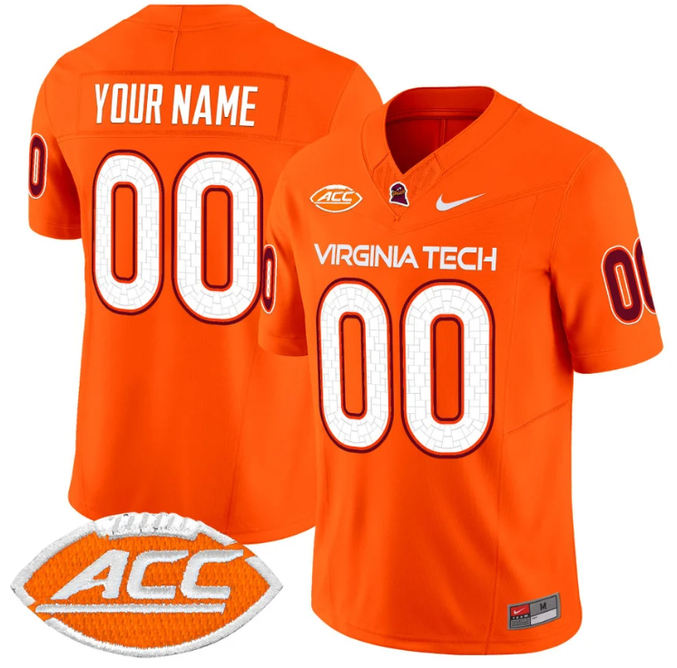 Custom Virginia Tech Hokies Jersey Name and Number Vapor Limited College Football Stitched Alternate - Image 3