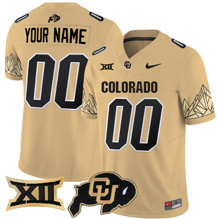 Custom Colorado Buffaloes Jersey Name, Number Vapor Big 12 XII Patch Black Football - Image 6