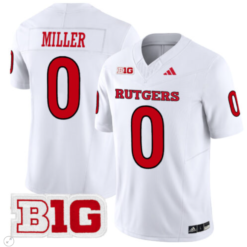 Alternative view of Dymere Miller Jersey #0 Rutgers Scarlet Knights Vapor Limited Football Stitched Alternate