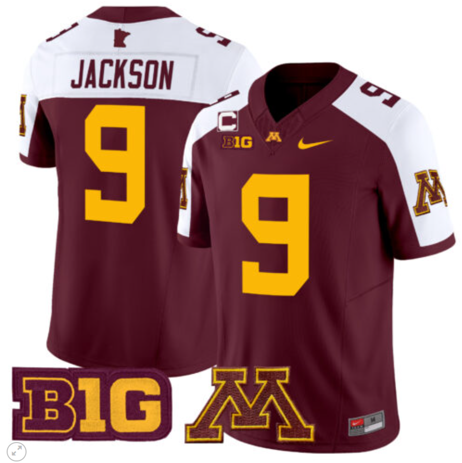 Daniel Jackson Jersey #9 Minnesota Golden Gophers Vapor Limited Football All Sitched - Image 4