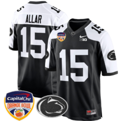 Drew Allar Jersey #15 Custom Penn State Orange Bowl Patch Football Alternate