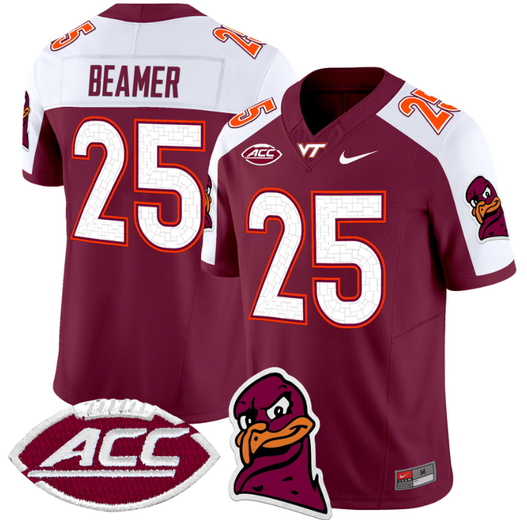 Frank Beamer Jersey #25 Virginia Tech Hokies Vapor Limited College Football Stitched Alternate