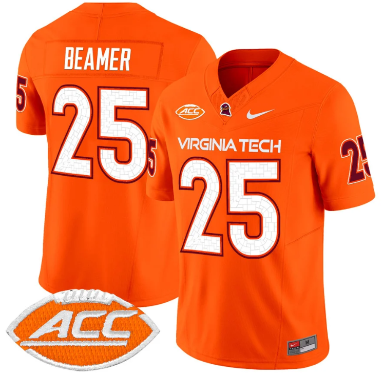 Frank Beamer Jersey #25 Virginia Tech Hokies Vapor Limited College Football Stitched Alternate - Image 3