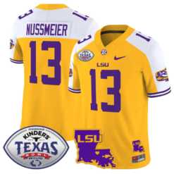 Garrett Nussmeier Jersey #13 LSU Tigers 2024 Texas Bowl Football Alternate