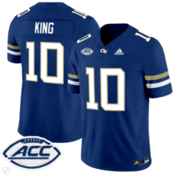 Alternative view of Haynes King Jersey #10 Georgia Tech Yellow Jackets Vapor Limited Football Alternate All Stitched