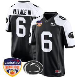 Harrison Wallace III Jersey #6 Custom Penn State Orange Bowl Alternate Football