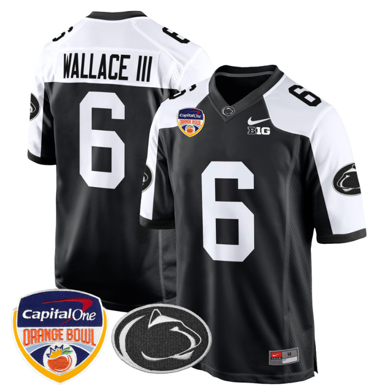 Harrison Wallace III Jersey #6 Custom Penn State Orange Bowl Alternate Football