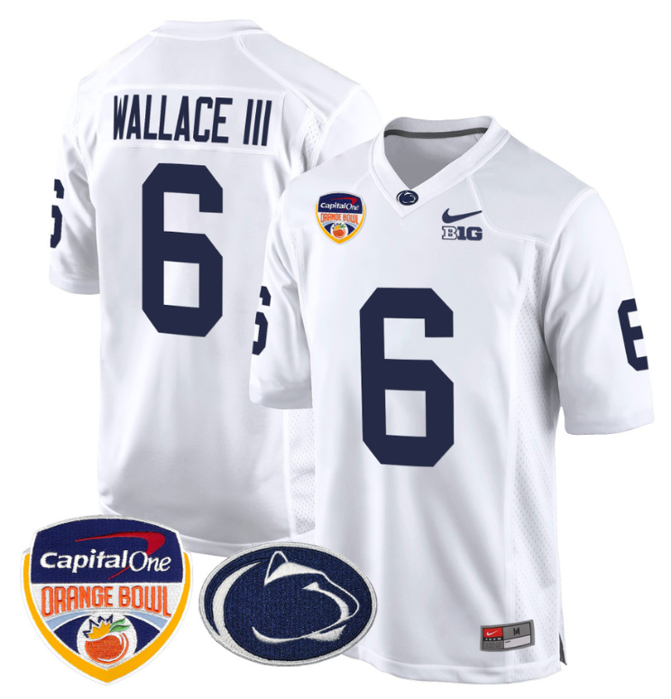 Harrison Wallace III Jersey #6 Custom Penn State Orange Bowl Alternate Football - Image 3