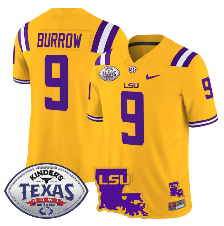Joe Burrow Jersey #9 LSU Tigers 2024 Texas Bowl Football Stitched Alternate - Image 4